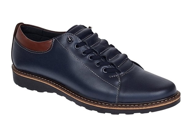 Pantofi casual barbati din piele naturala Corsa Bleumarin GKR107BL